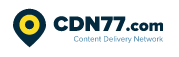 Логотип хостинга CDN77.com